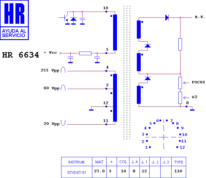 Schematic diagram for HR 6634
