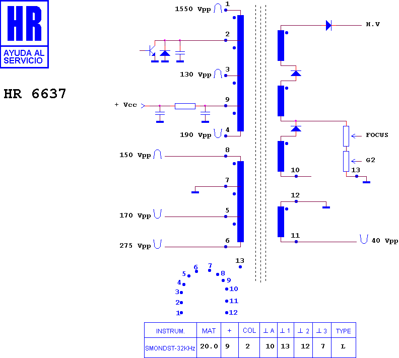 Schematic diagram for HR 6637