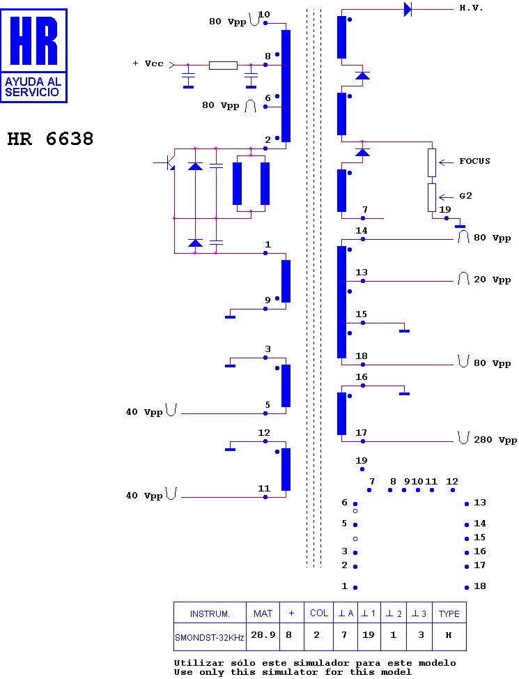 Schematic diagram for HR 6638