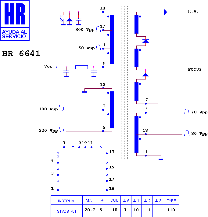 Schematic diagram for HR 6641