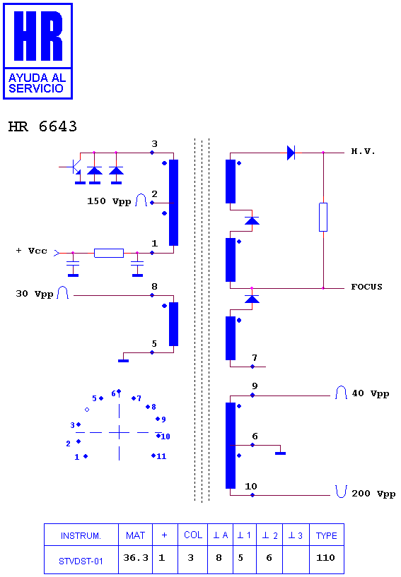 Schematic diagram for HR 6643