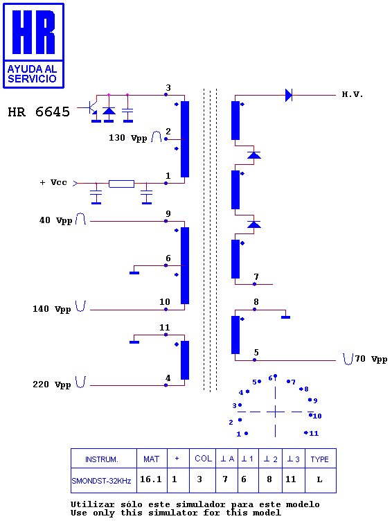 Schematic diagram for HR 6645
