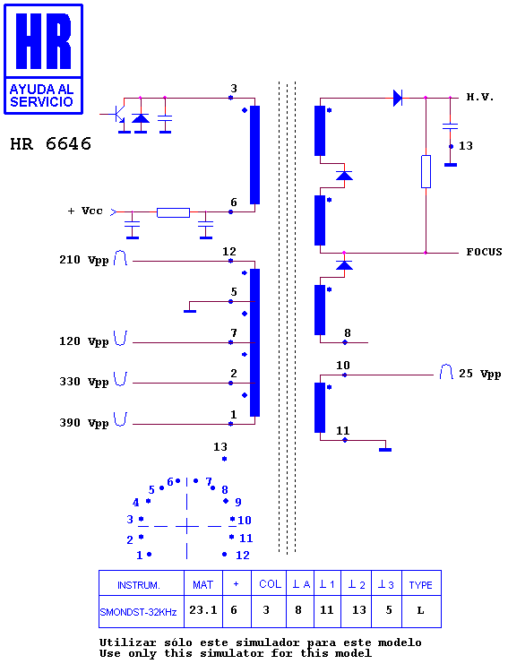Schematic diagram for HR 6646