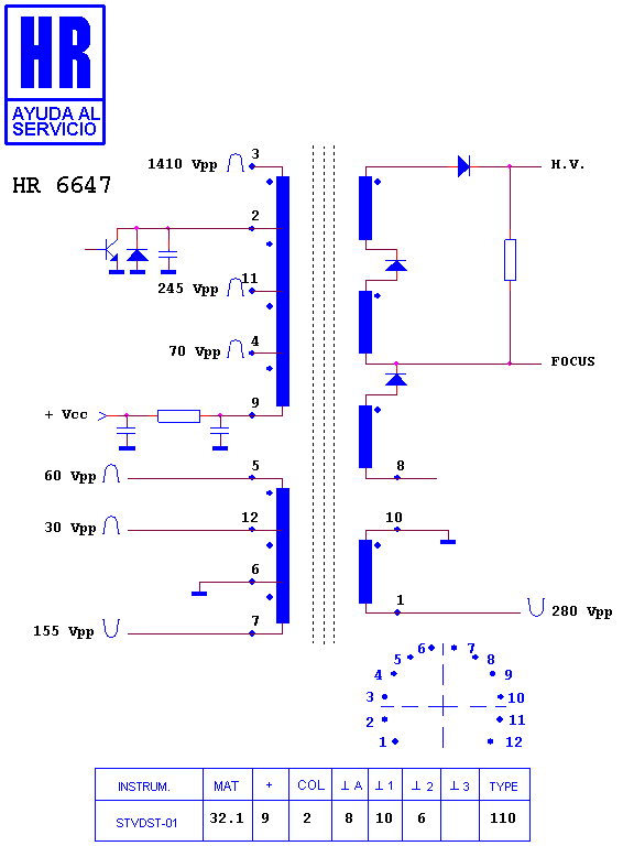 Schematic diagram for HR 6647
