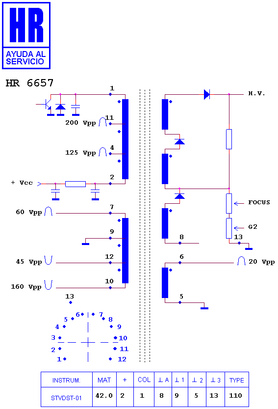 Schematic diagram for HR 6657