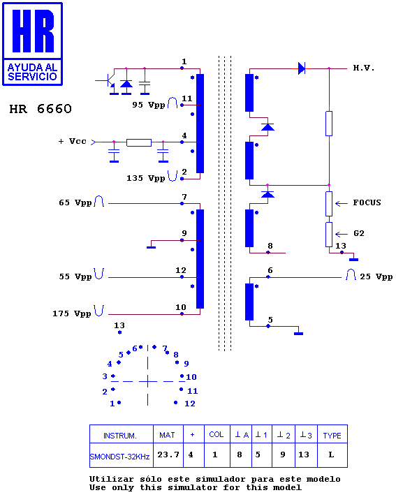 Schematic diagram for HR 6660