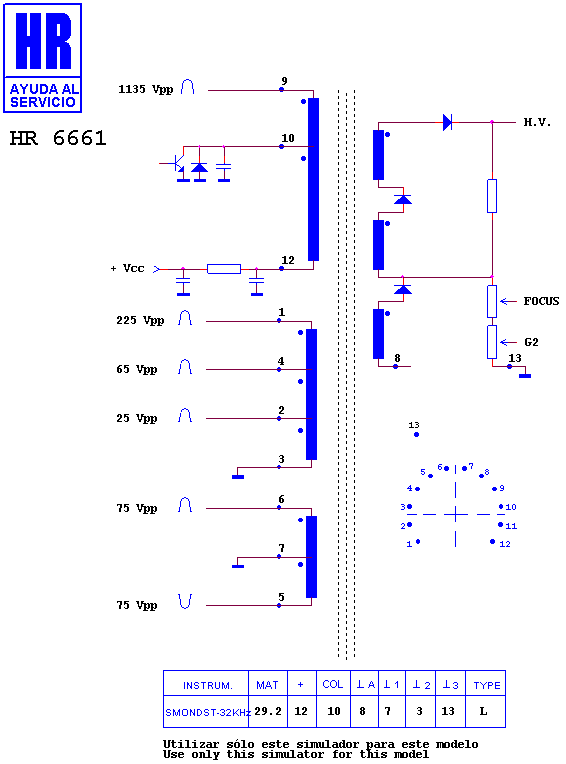 Schematic diagram for HR 6661