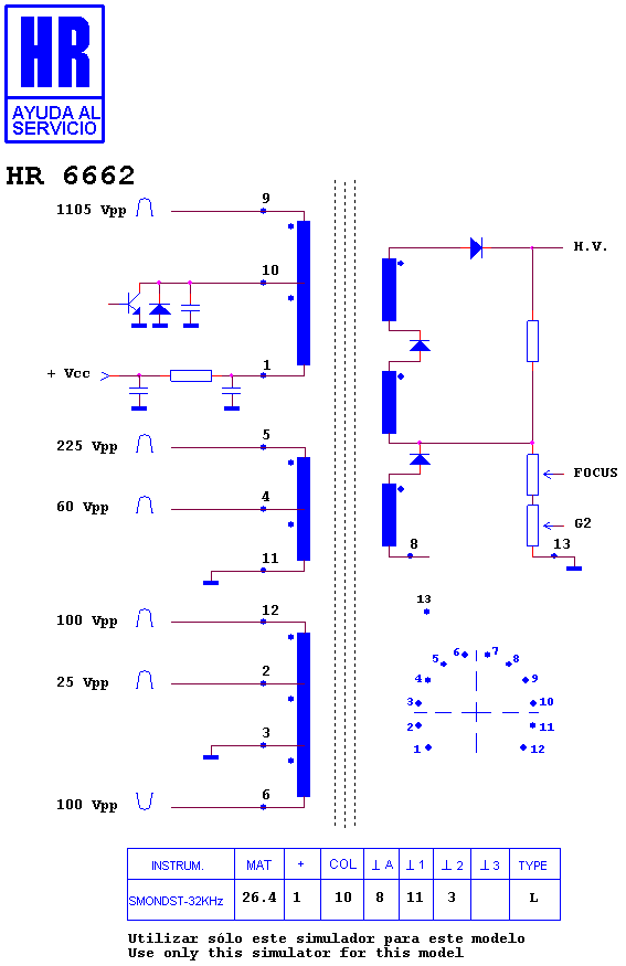 Schematic diagram for HR 6662