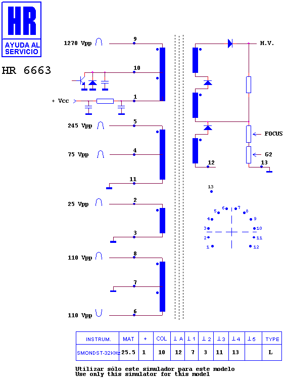 Schematic diagram for HR 6663