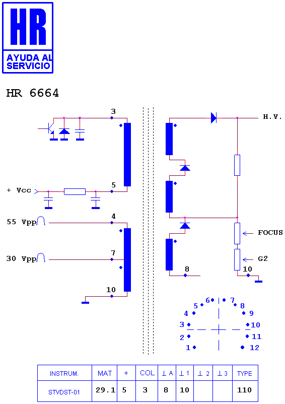 Schematic diagram for HR 6664