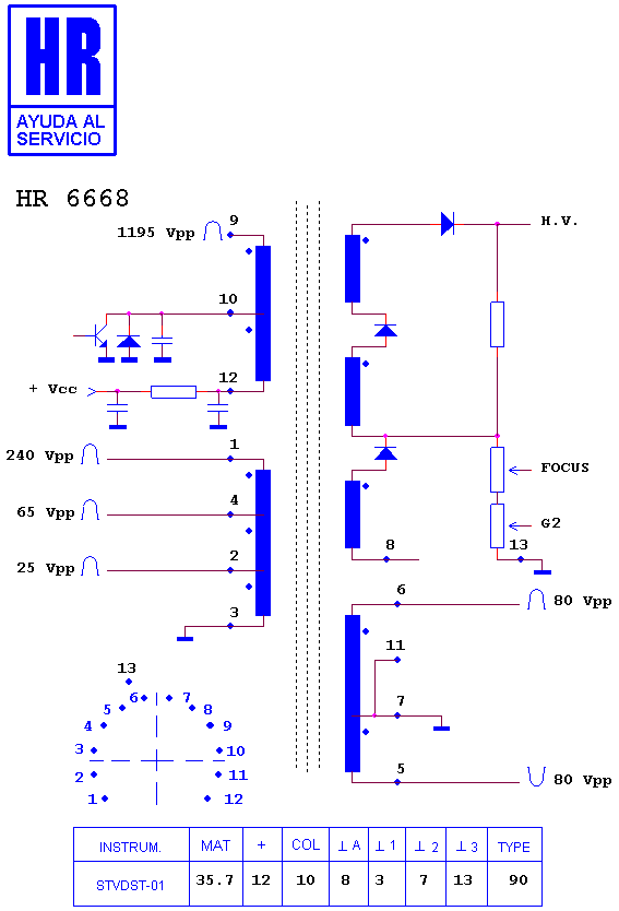 Schematic diagram for HR 6668