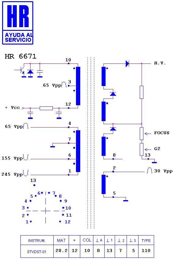 Schematic diagram for HR 6671
