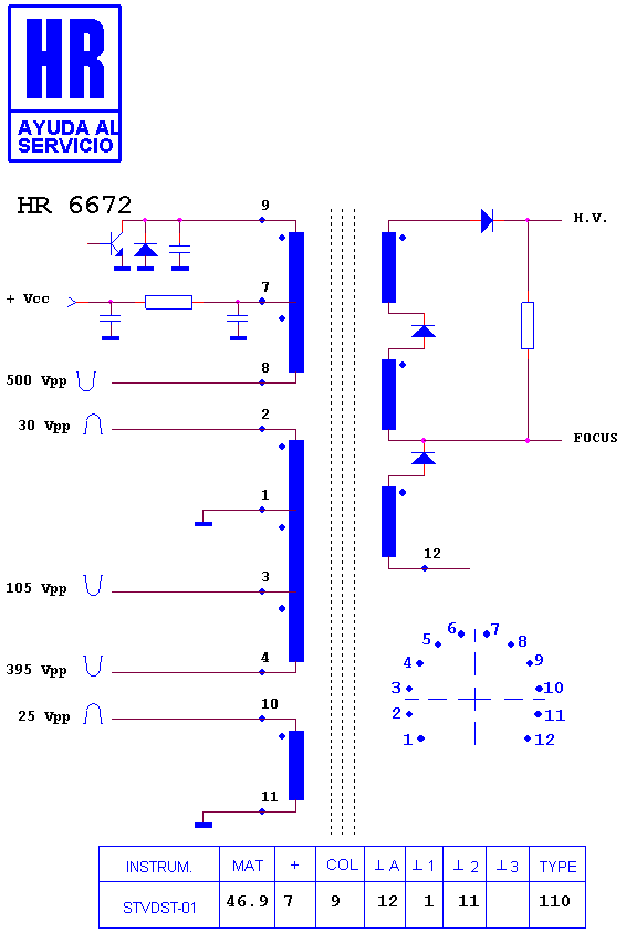 Schematic diagram for HR 6672
