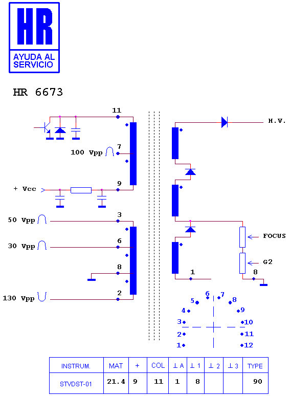 Schematic diagram for HR 6673