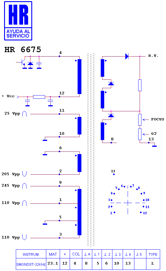 Schematic diagram for HR 6675