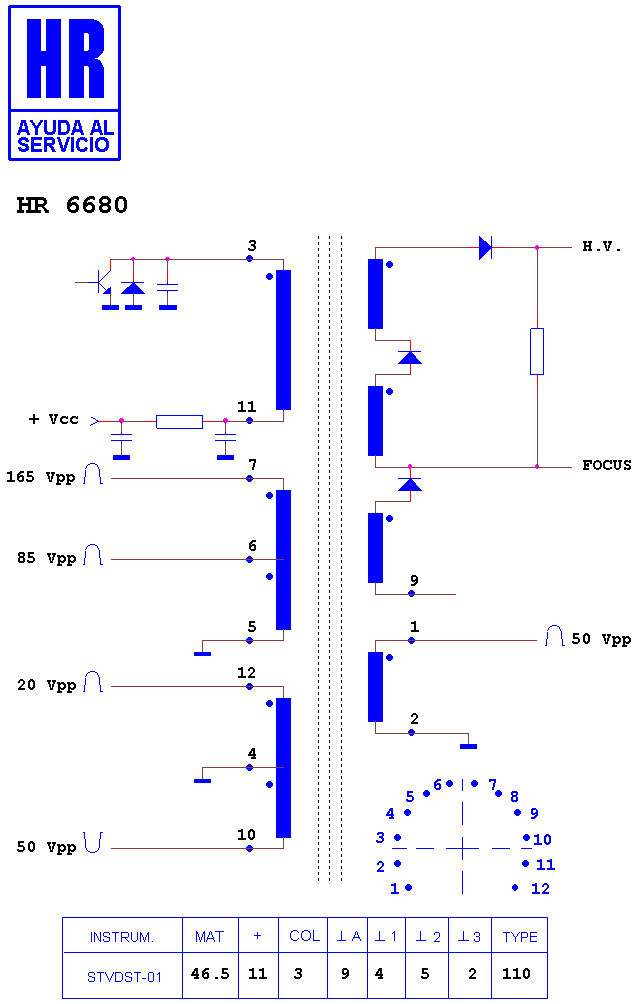 Schematic diagram for HR 6680