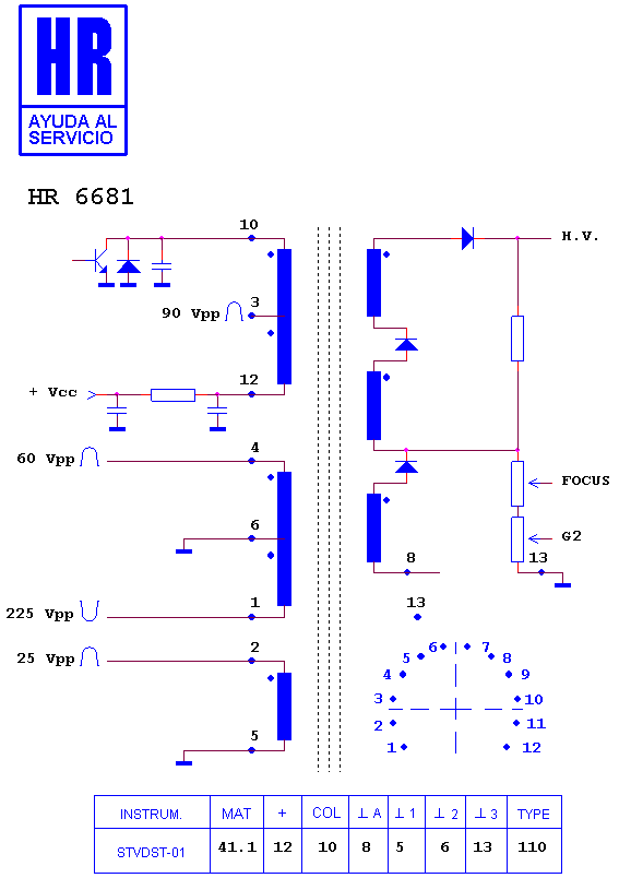 Schematic diagram for HR 6681