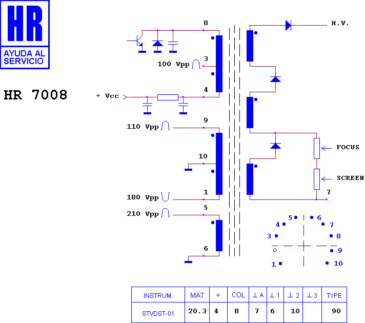 Schematic diagram for HR 7008