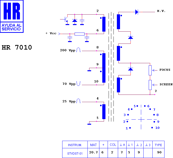 Schematic diagram for HR 7010