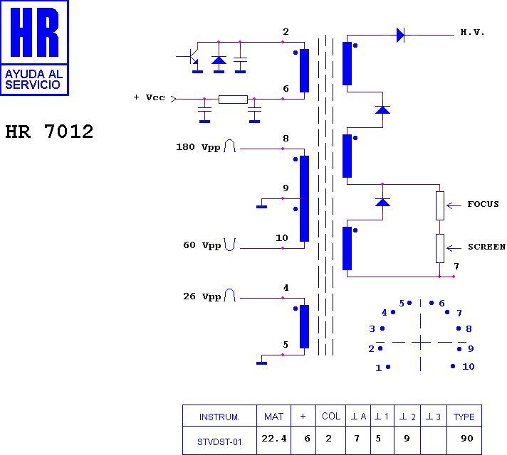Schematic diagram for HR 7012