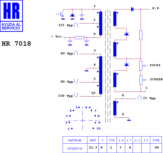 Schematic diagram for HR 7018