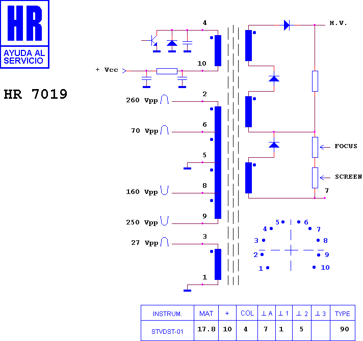 Schematic diagram for HR 7019