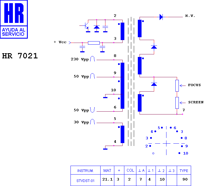 Schematic diagram for HR 7021