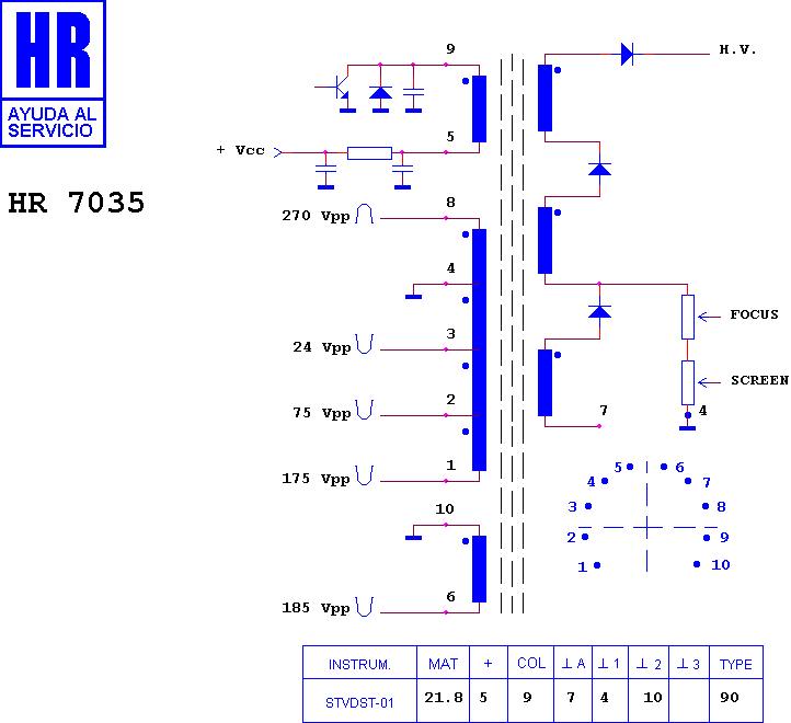 Schematic diagram for HR 7035