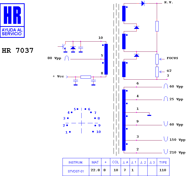 Schematic diagram for HR 7037