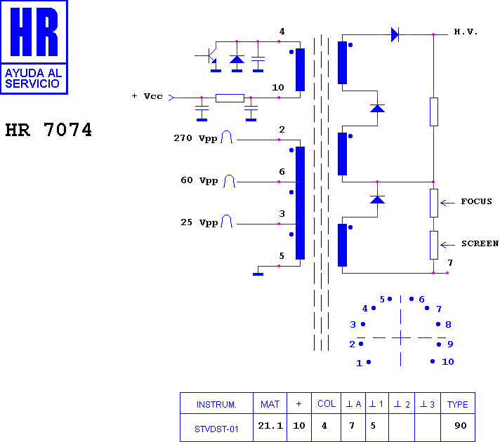 Schematic diagram for HR 7074