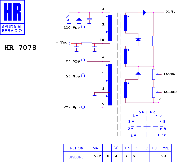 Schematic diagram for HR 7078