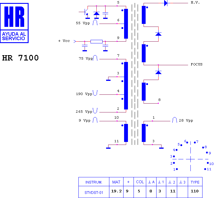 Schematic diagram for HR 7100