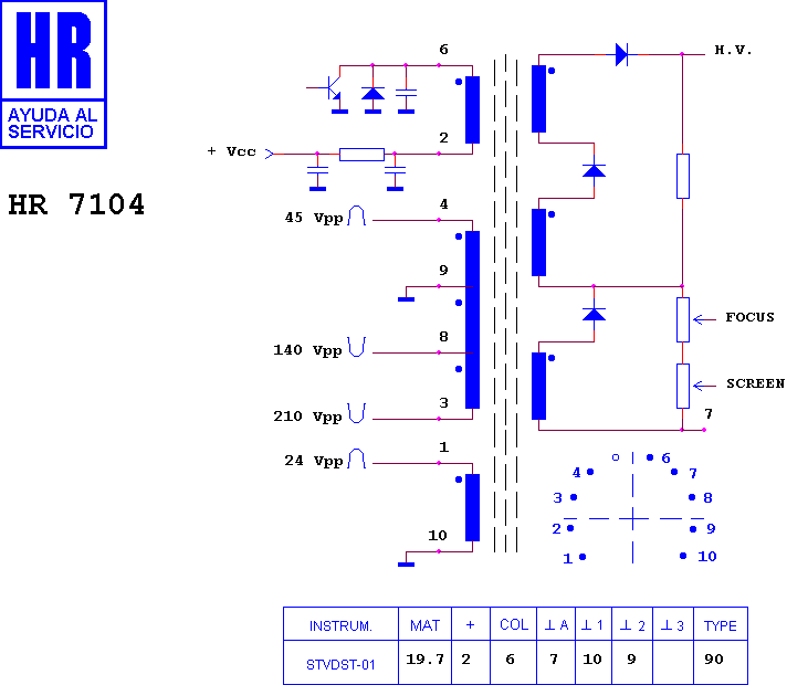 Schematic diagram for HR 7104
