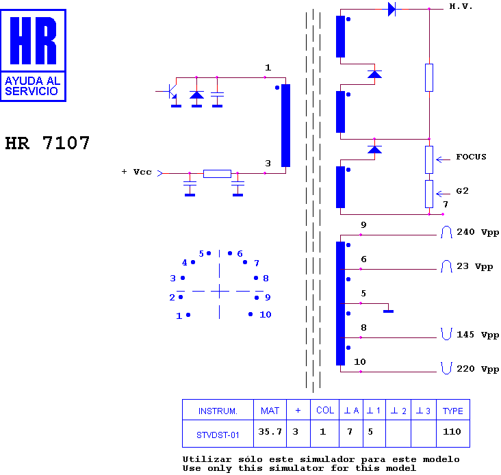 Schematic diagram for HR 7107