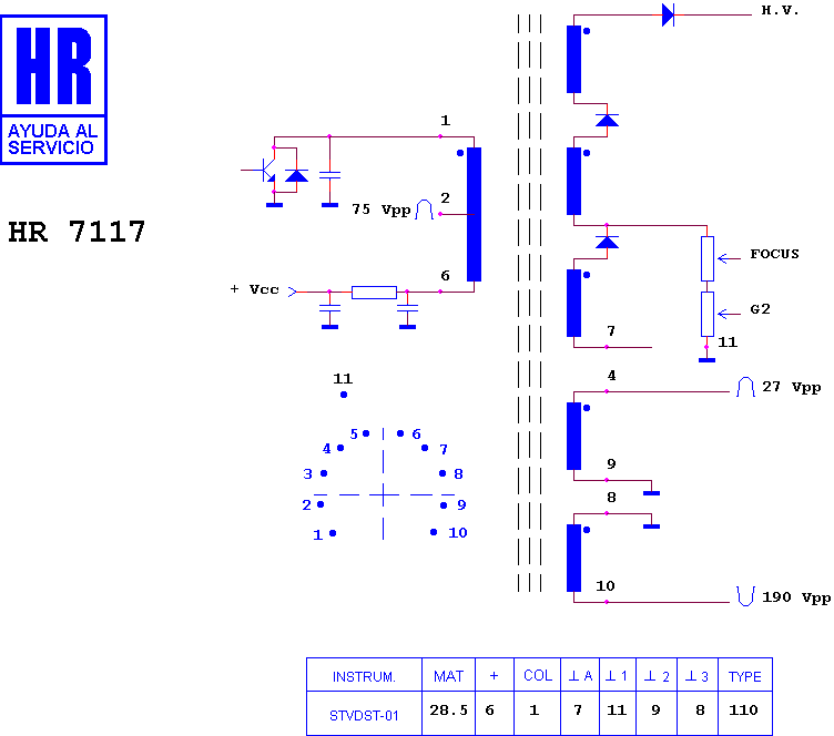 Schematic diagram for HR 7117
