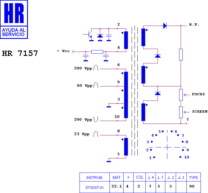Schematic diagram for HR 7157