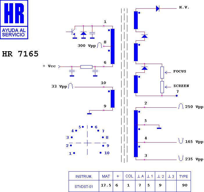 Schematic diagram for HR 7165