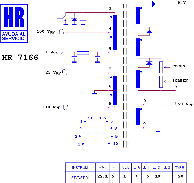 Schematic diagram for HR 7166