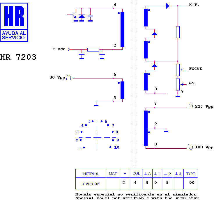 Schematic diagram for HR 7203