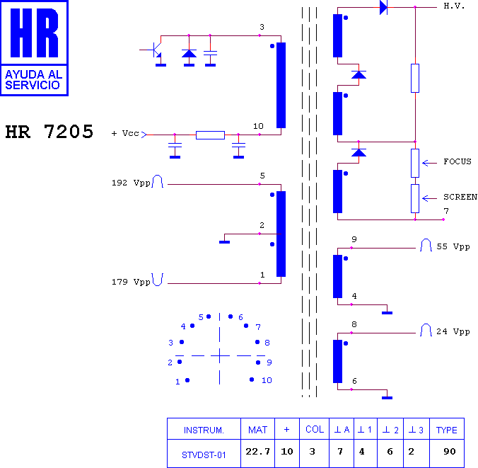 Schematic diagram for HR 7205