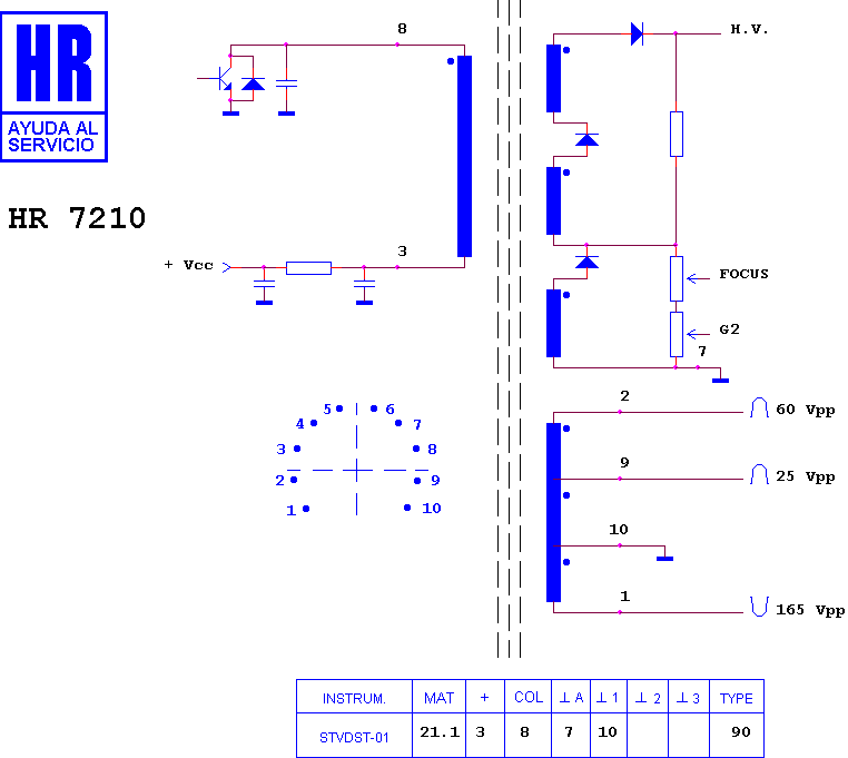 Schematic diagram for HR 7210