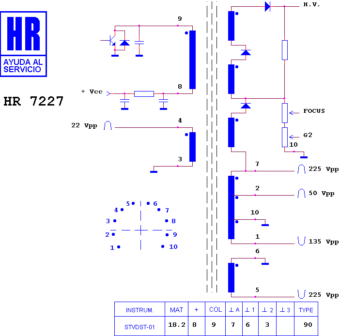 Schematic diagram for HR 7227