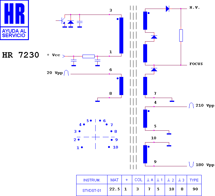 Schematic diagram for HR 7230