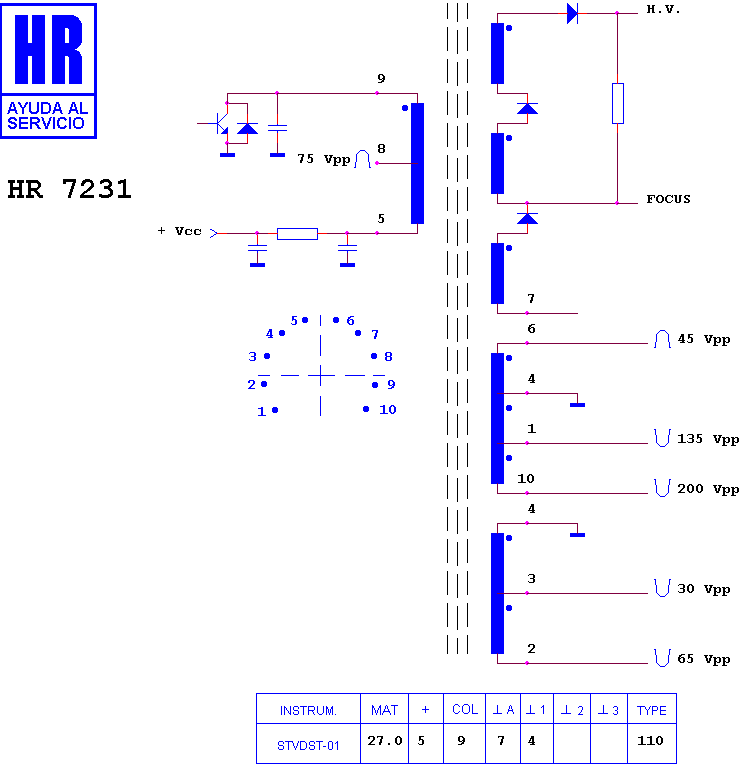 Schematic diagram for HR 7231