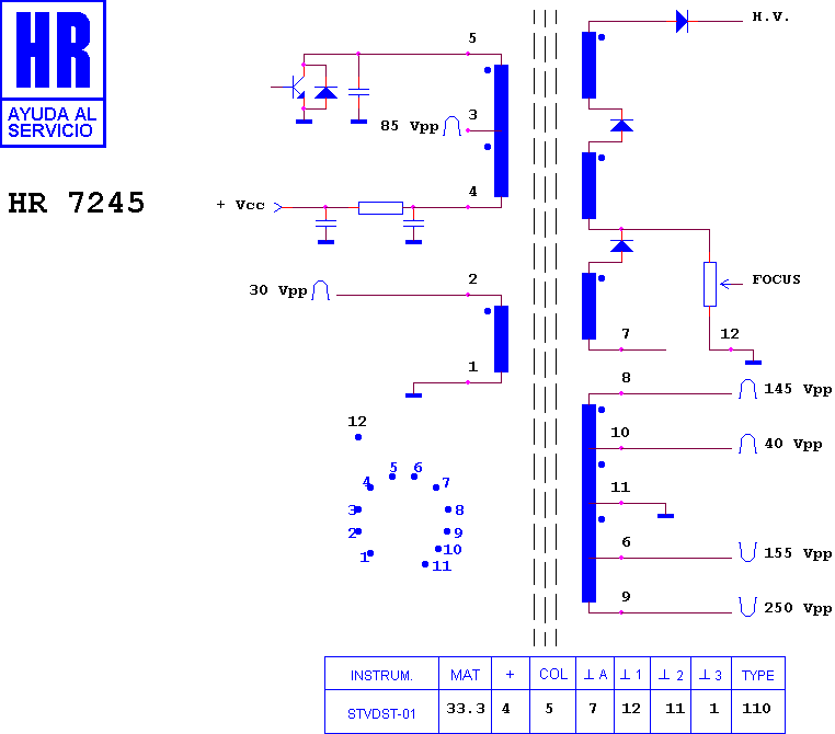 Schematic diagram for HR 7245