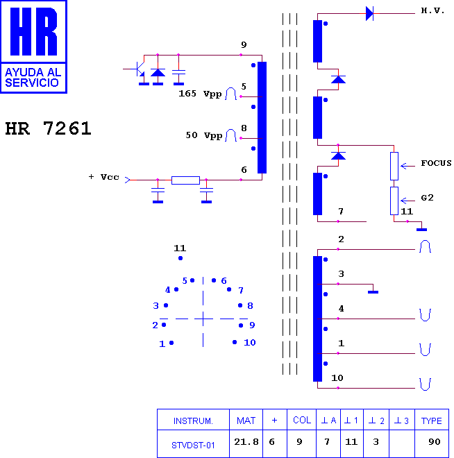 Schematic diagram for HR 7261