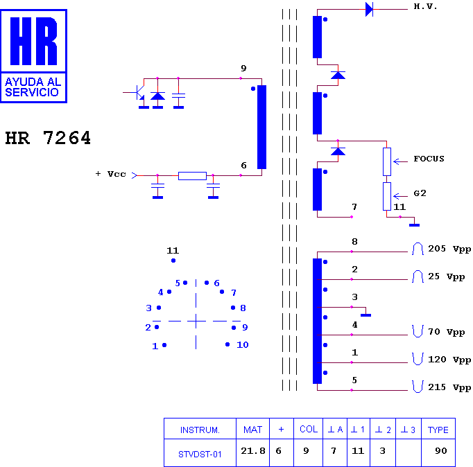 Schematic diagram for HR 7264