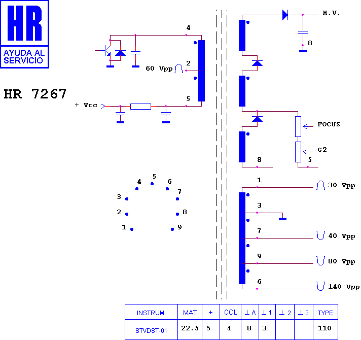 Schematic diagram for HR 7267