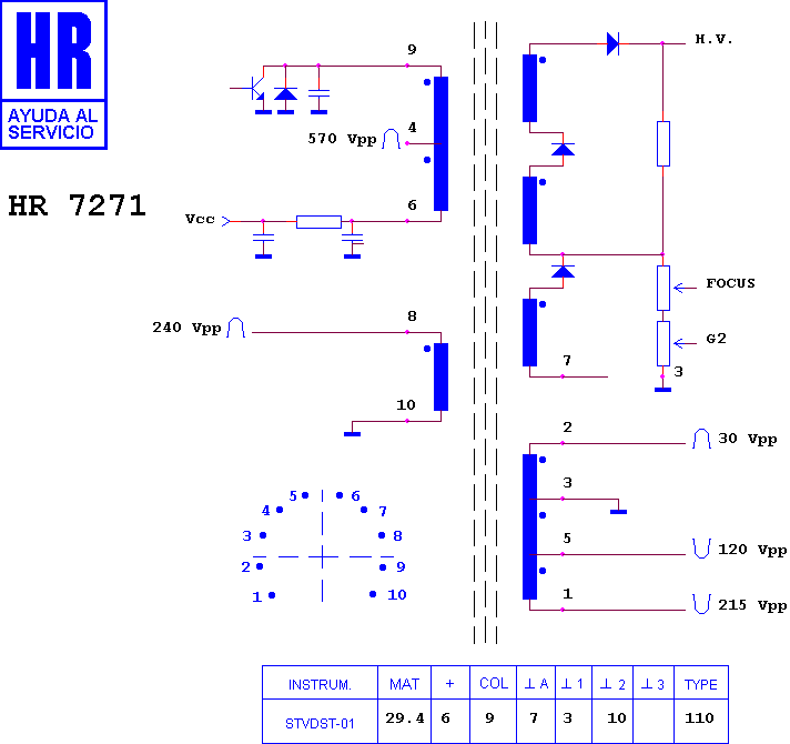 Schematic diagram for HR 7271