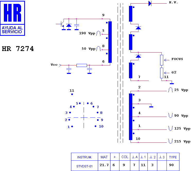 Schematic diagram for HR 7274